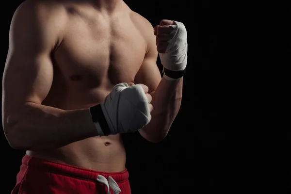 Bijgesneden afbeelding van een mannelijke bokser — Stockfoto