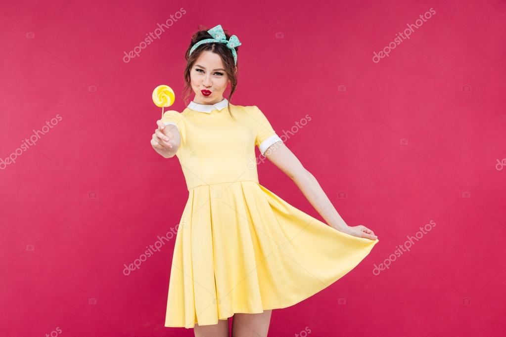 yellow pinup dress