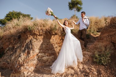 Mutlu sadece kutlama genç düğün evli