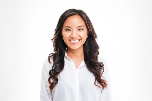 Close-up van de mooie Aziatische jonge zakenvrouw — Stockfoto