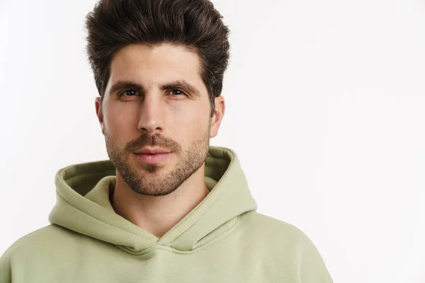 Ung Stilig Man Sportkläder Poserar Och Tittar Kameran Isolerad Över — Stockfoto