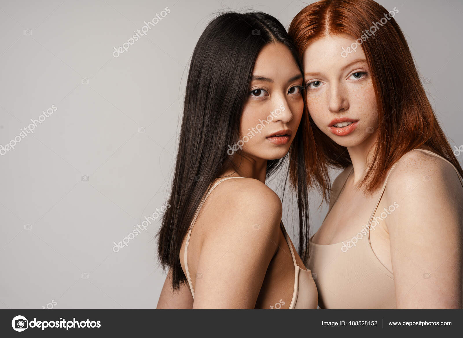Two Girls in Leather Jackets Posing Stock Photo - Image of attractive,  disco: 112519462