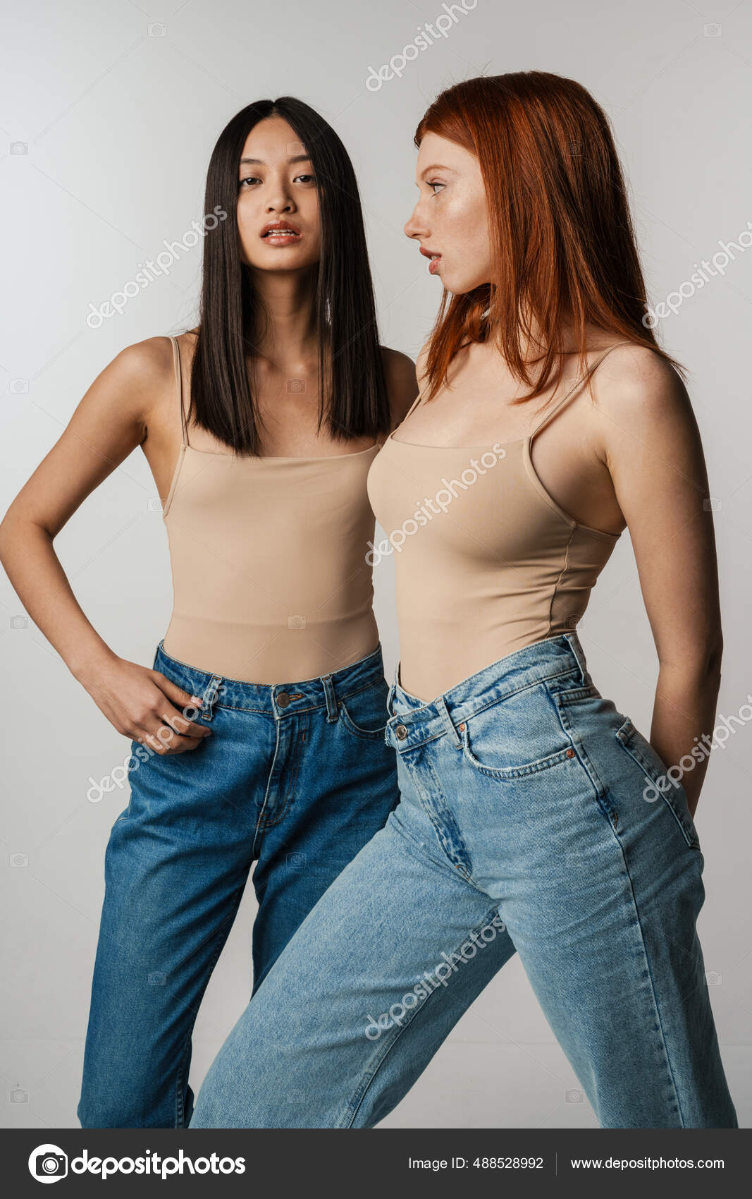 Two Cheerful Women Posing Night Dress Stock Photo 374270068 | Shutterstock