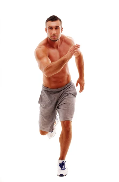 Handsome muscular sportsman isolated — Stock Photo, Image