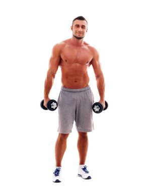 izole yakışıklı beyaz spostsman