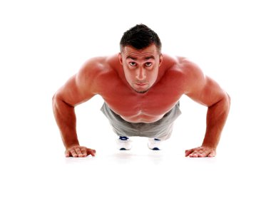 izole yakışıklı beyaz spostsman