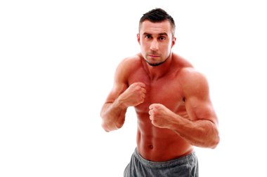 yakışıklı sporcu izole