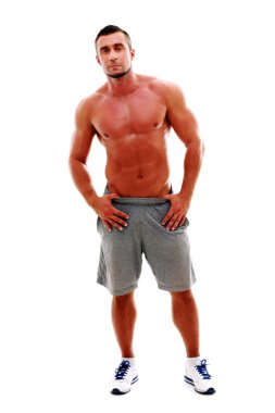 yakışıklı sporcu izole