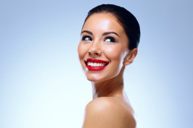 İzole güzel büyüleyici kadın