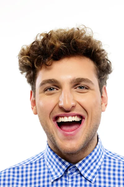 Handsome funny man isolated — Stock Photo, Image