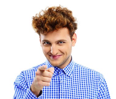 İzole yakışıklı komik adam