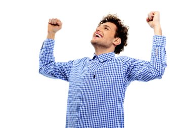 İzole yakışıklı komik adam