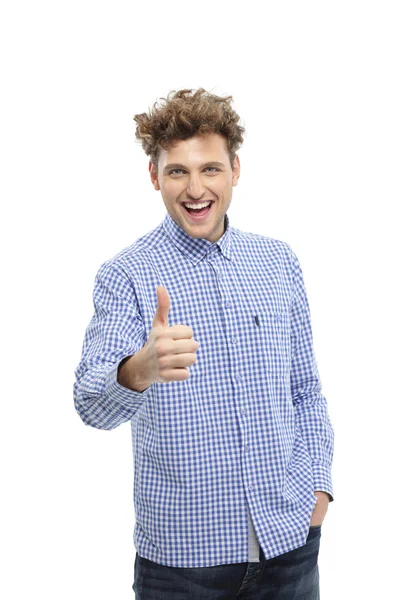 Handsome funny man isolated — Stock Photo, Image