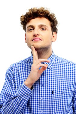 İzole yakışıklı komik adam