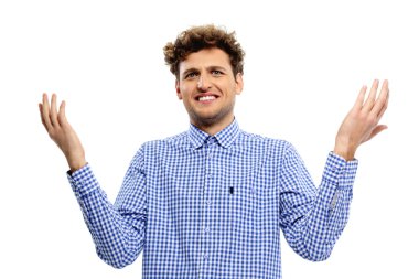 İzole yakışıklı komik adam