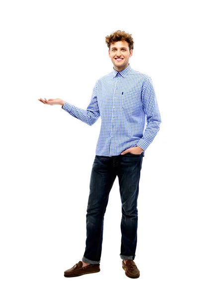 Handsome funny man isolated — Stock Photo, Image