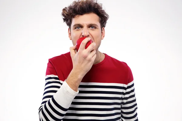 Handsome man with curly hair isolated — Stock Photo, Image