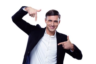 Yakışıklı işadamı izole