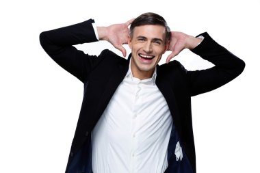 Yakışıklı işadamı izole