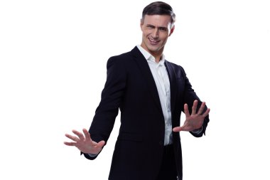 Yakışıklı işadamı izole