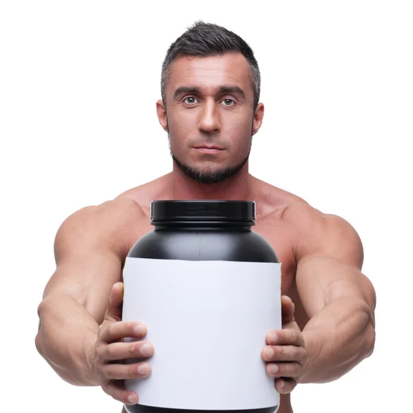 Handsome muscular man isolated — Stock Photo, Image