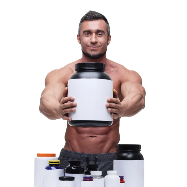 Handsome muscular man isolated — Stock Photo, Image