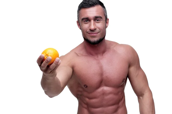 Handsome muscular man isolated — Stock Photo, Image