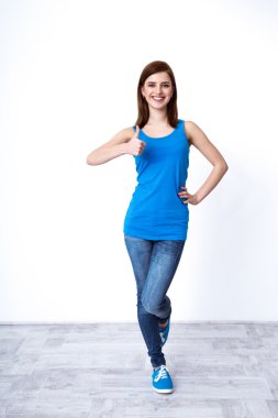 Güzel bir kadının portresi.