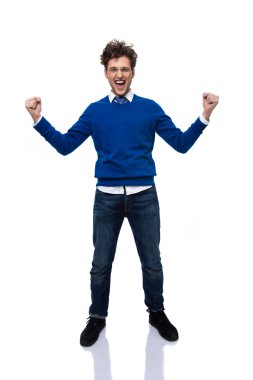 Kendinden emin genç adam.