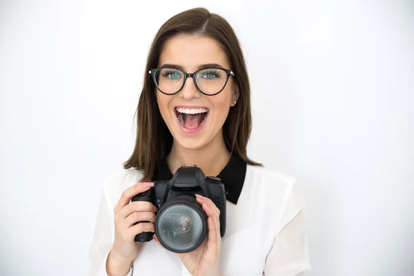 Junge schöne Geschäftsfrau — Stockfoto