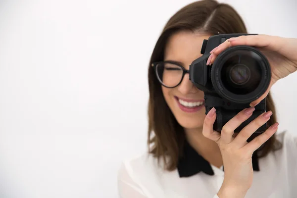 Junge schöne Geschäftsfrau — Stockfoto