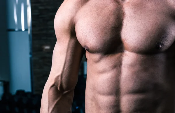 Muscular man's chest — Stock Photo, Image