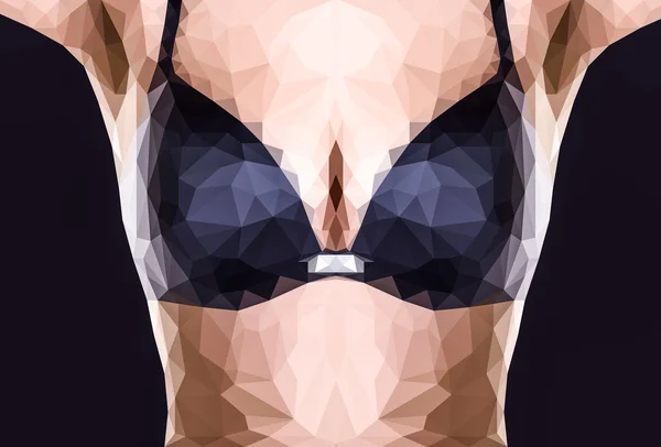 Woman's breasts in bra — Stock Photo, Image