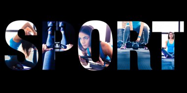 Kelime şeklinde spor fotoğrafları