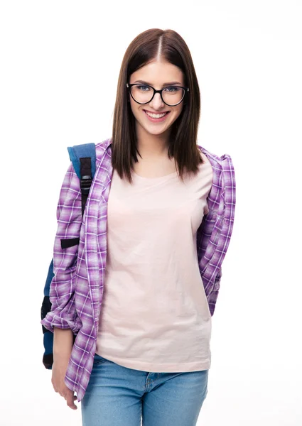 Happy young female student looking at camera — Stock Photo, Image