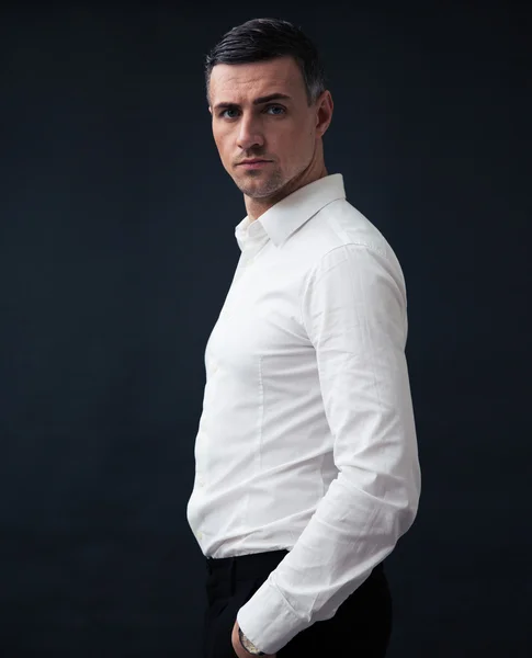 Portrait of a pensive businessman wearing in shirt — Stock Photo, Image