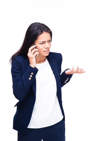 Donna d'affari che parla al telefono — Foto Stock