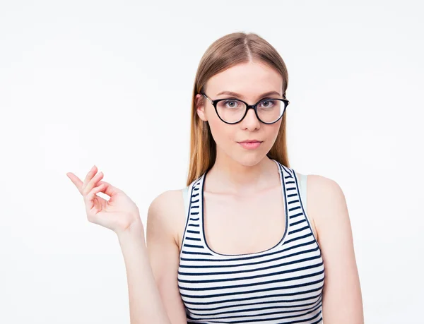 Retrato de una joven en gafas —  Fotos de Stock