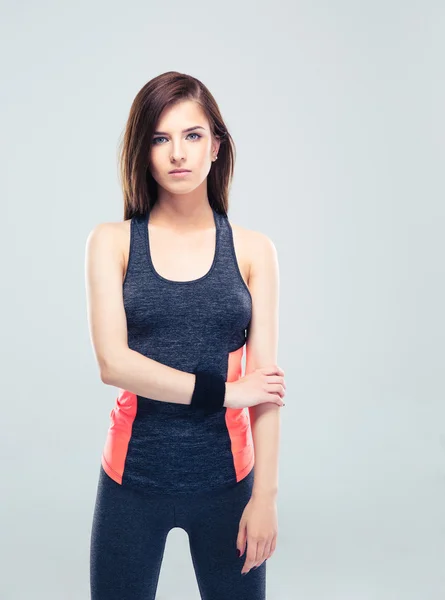 Serious cute fitness woman — Stock Photo, Image