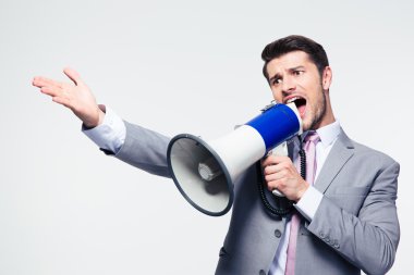 Hoparlör olarak çığlık işadamı
