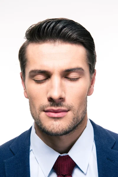Porträt eines Geschäftsmannes mit geschlossenen Augen — Stockfoto