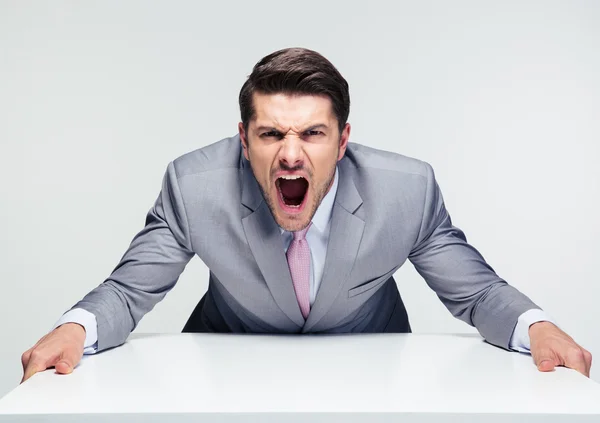 Angry businessman screaming — Stock Photo, Image