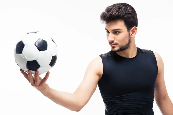 Giocatore di calcio in possesso di palla — Foto Stock