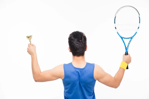 남자 테니스 라켓 및 컵 — 스톡 사진
