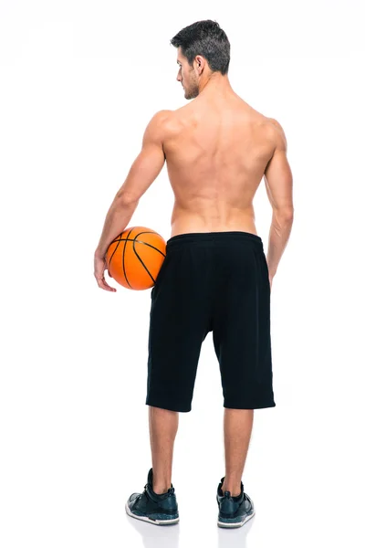 Retrato retrovisor de un jugador de baloncesto — Foto de Stock
