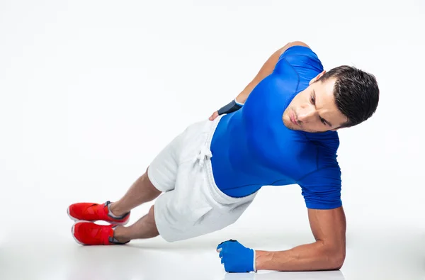 Fitness man working out isolated — Stockfoto