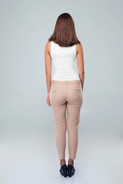 Back view portrait of a casual woman — Stock Photo, Image