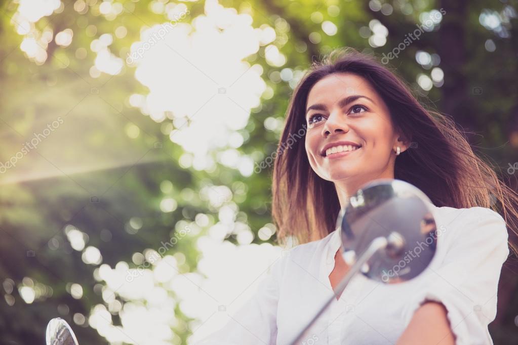 Happy woman outdoors