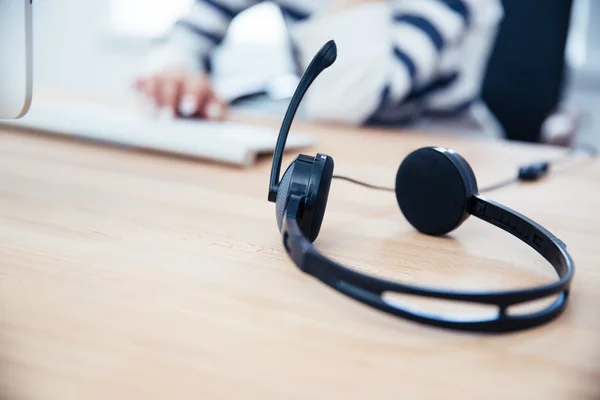 Headset on the table — Stock Photo, Image