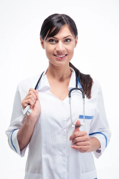 Médico mujer con estetoscopio —  Fotos de Stock